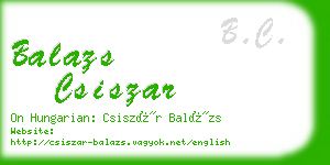 balazs csiszar business card